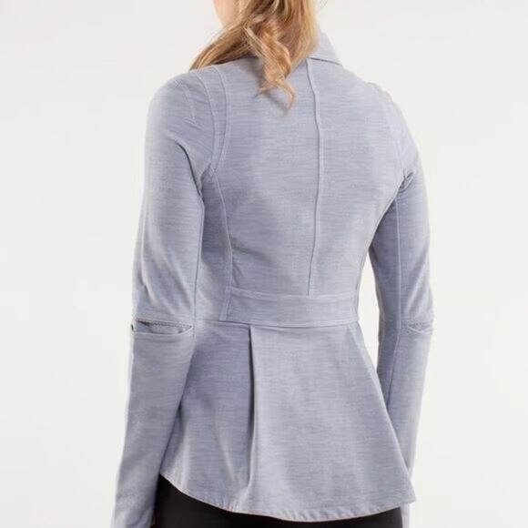 Lululemon Sz 4 Gray Ride On Blazer Moto Dickey Athleisure Jacket - Picture 2 of 6